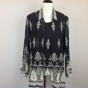 Vintage Top Season Top 2-Piece Set Womens Large